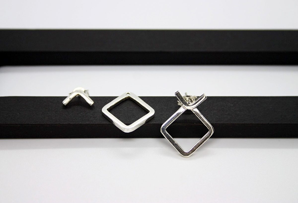 Auskarai "Keturkampis transformeris" - Image 2