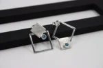 Auskarai "Formos" (melsva akutė) - Image 4