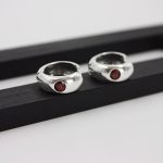 Earrings "Akcentas" (red)