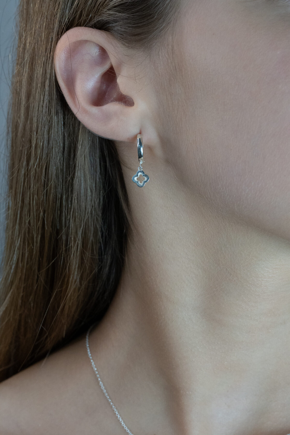 Auskarai "Keturlapis dobilas" - Image 2