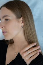 Auskarai "Juoda balta" (2 in 1) - Image 2