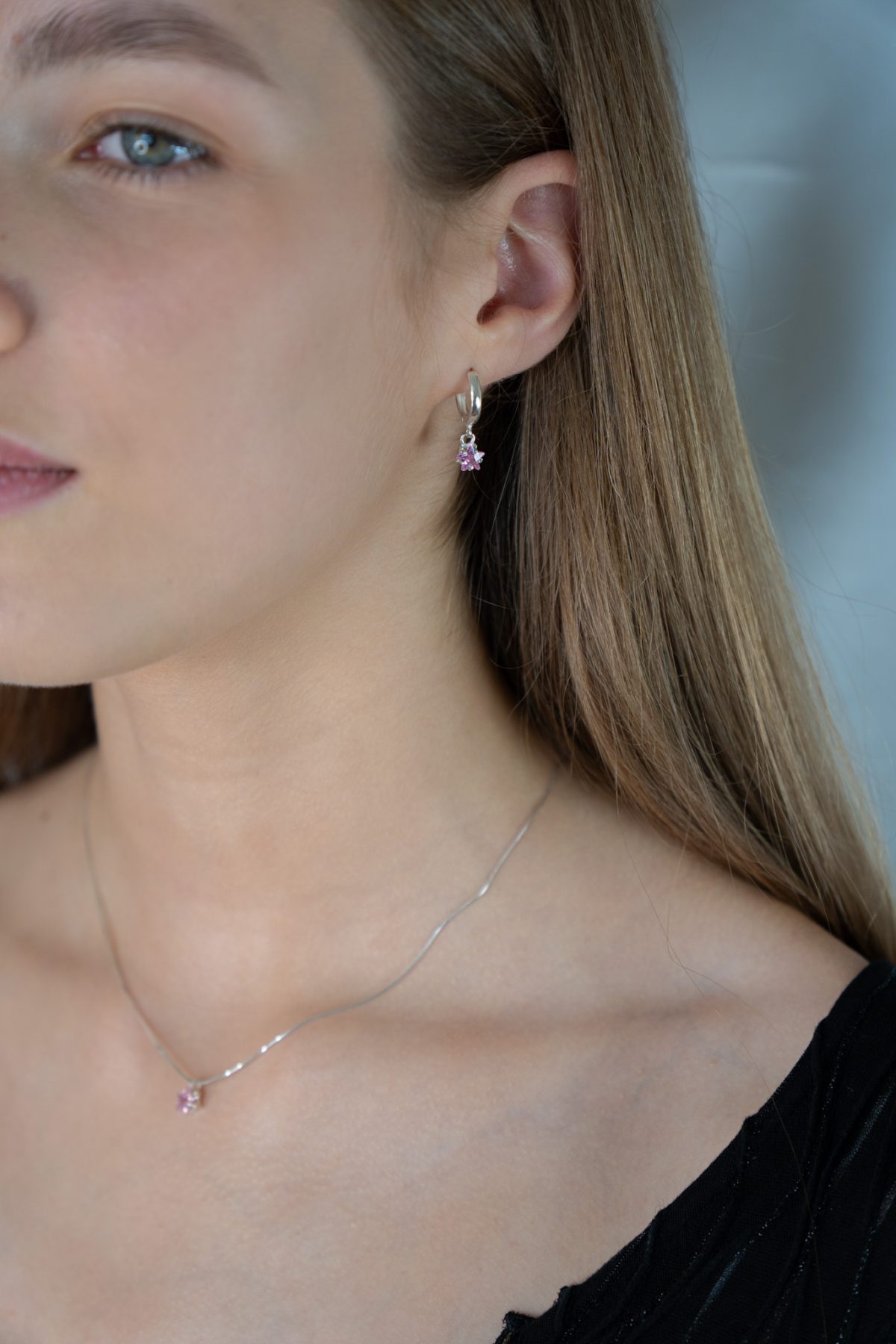 Auskarai "Rožinės žvaigždutės" - Image 4