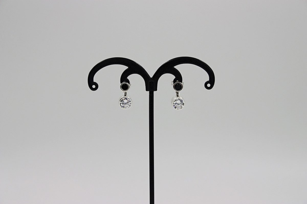 IMG_7052_Fotor Auskarai "Juoda balta" (2 in 1) - Image 1