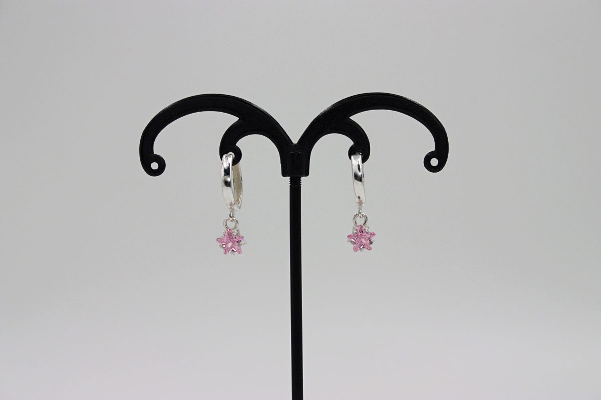 Auskarai "Rožinės žvaigždutės" - Image 1