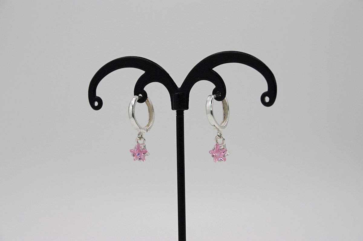 Auskarai "Rožinės žvaigždutės" - Image 2