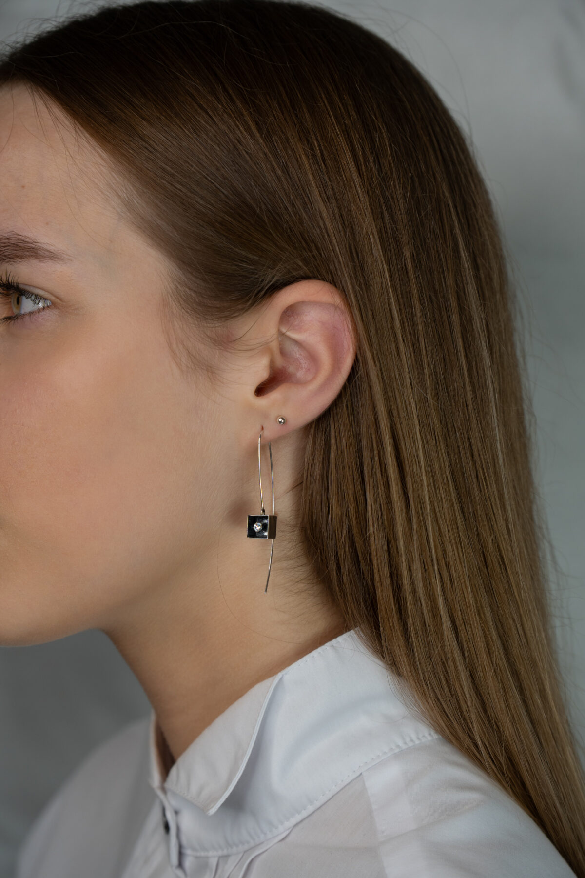 Auskarai "Kubas su akimi" (ilgi) - Image 2