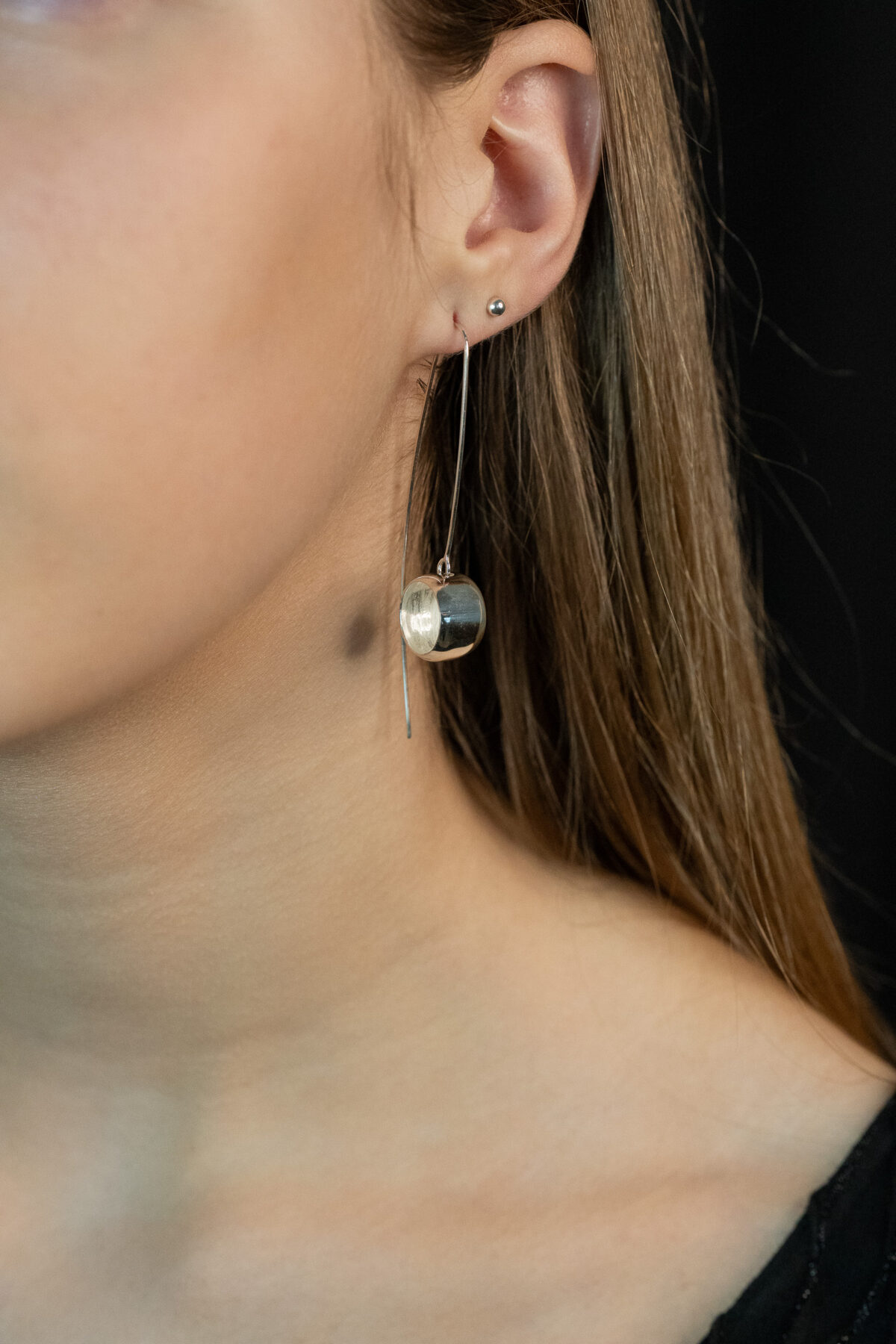 Auskarai "Kabantis ratas" - Image 2