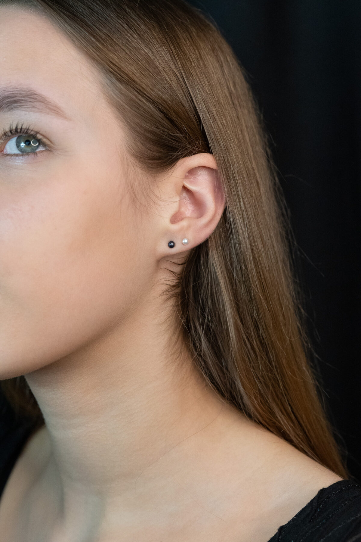 Auskarai "Juodasis perlas" (trumpi) - Image 2