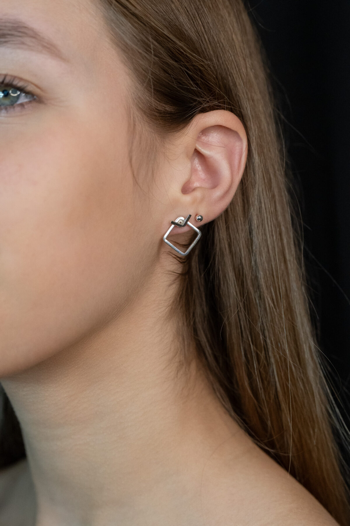 Auskarai "Keturkampis transformeris" - Image 2