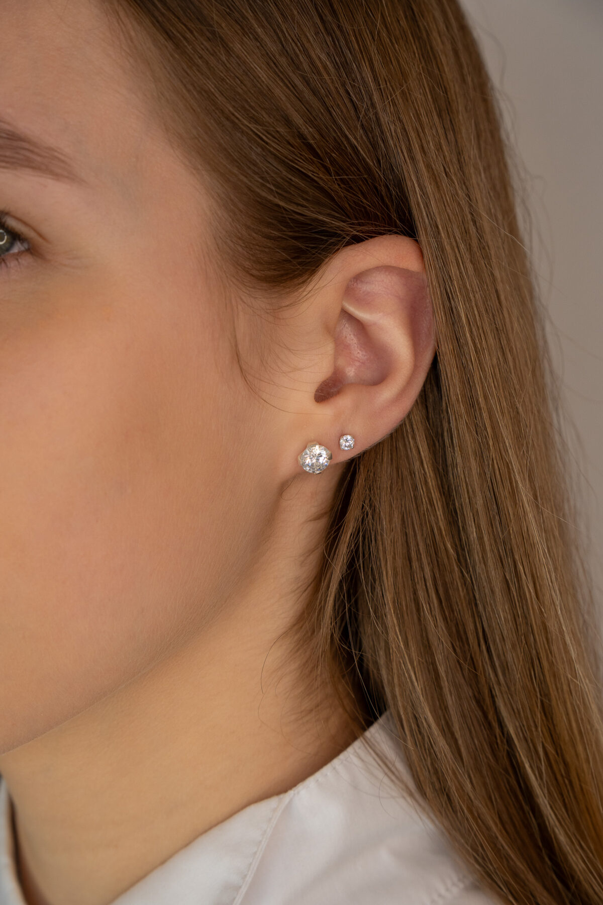 Auskarai "Baltasis cirkonis" - Image 2